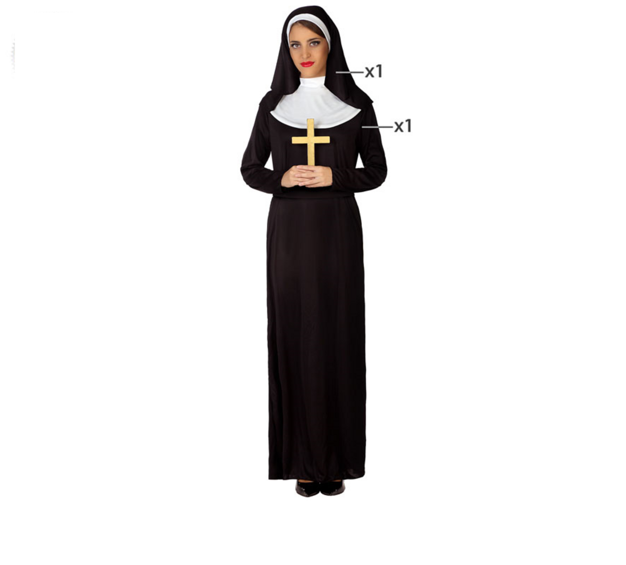 Disfraz monja adulto - 1